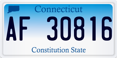 CT license plate AF30816