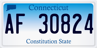 CT license plate AF30824