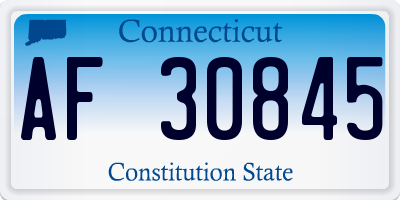 CT license plate AF30845