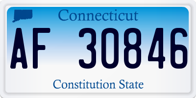 CT license plate AF30846