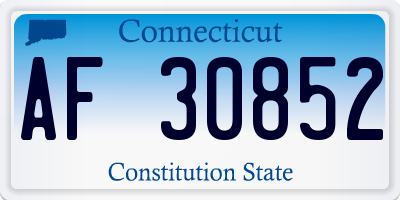 CT license plate AF30852