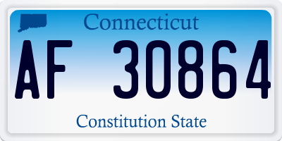 CT license plate AF30864