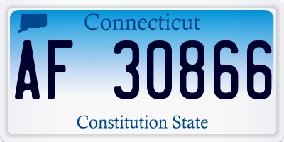 CT license plate AF30866