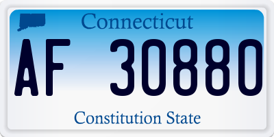 CT license plate AF30880