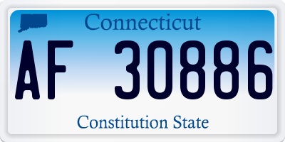 CT license plate AF30886