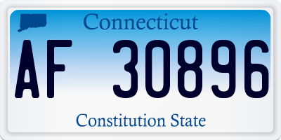 CT license plate AF30896
