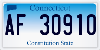 CT license plate AF30910