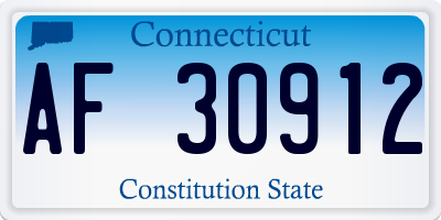 CT license plate AF30912