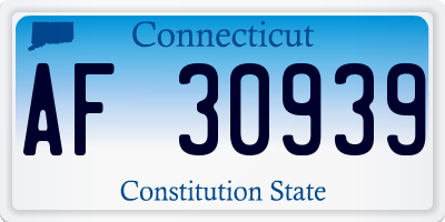 CT license plate AF30939