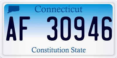 CT license plate AF30946