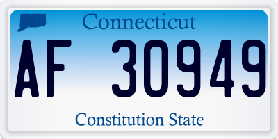 CT license plate AF30949