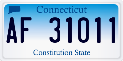 CT license plate AF31011