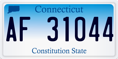 CT license plate AF31044