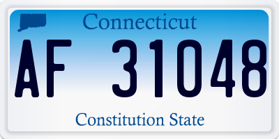 CT license plate AF31048