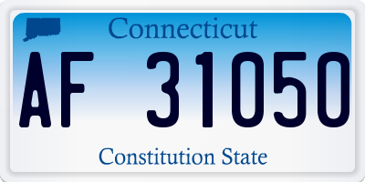 CT license plate AF31050