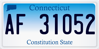 CT license plate AF31052