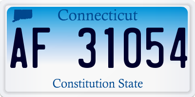 CT license plate AF31054