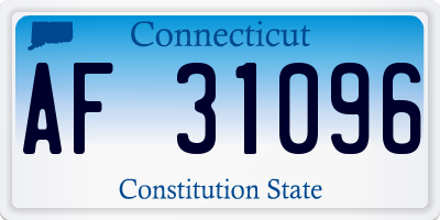 CT license plate AF31096