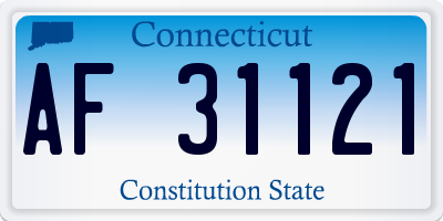 CT license plate AF31121