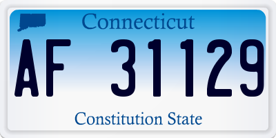 CT license plate AF31129