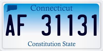 CT license plate AF31131