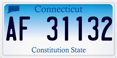 CT license plate AF31132