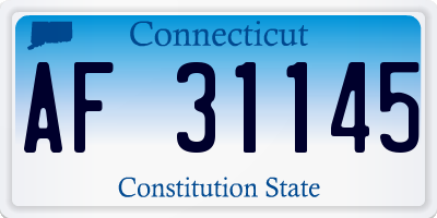 CT license plate AF31145