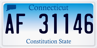 CT license plate AF31146