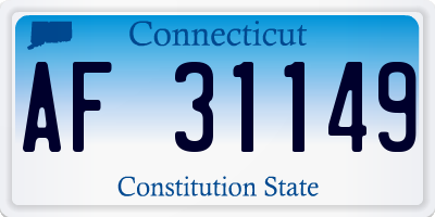 CT license plate AF31149