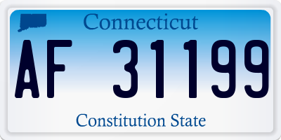 CT license plate AF31199
