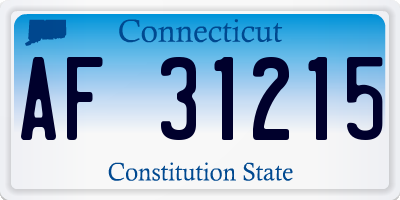 CT license plate AF31215