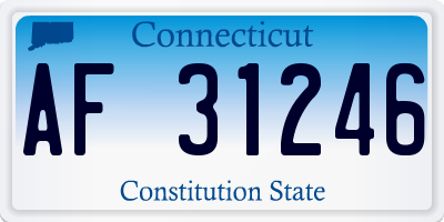 CT license plate AF31246