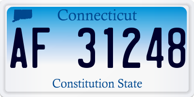 CT license plate AF31248