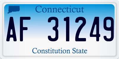 CT license plate AF31249