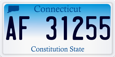 CT license plate AF31255