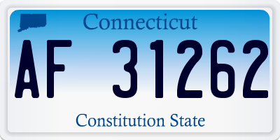 CT license plate AF31262