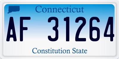 CT license plate AF31264