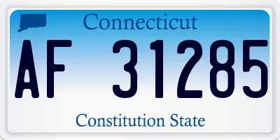 CT license plate AF31285