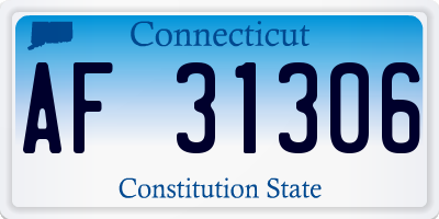 CT license plate AF31306