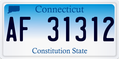 CT license plate AF31312