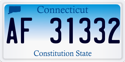 CT license plate AF31332