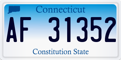 CT license plate AF31352