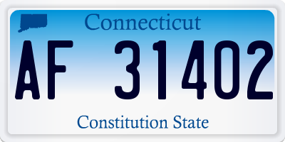 CT license plate AF31402