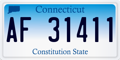 CT license plate AF31411