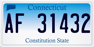 CT license plate AF31432