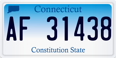 CT license plate AF31438