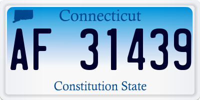 CT license plate AF31439