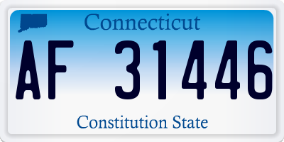 CT license plate AF31446