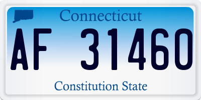 CT license plate AF31460