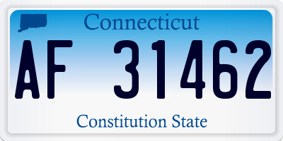 CT license plate AF31462